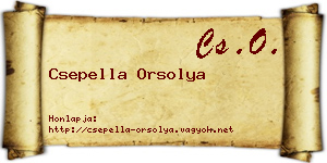 Csepella Orsolya névjegykártya